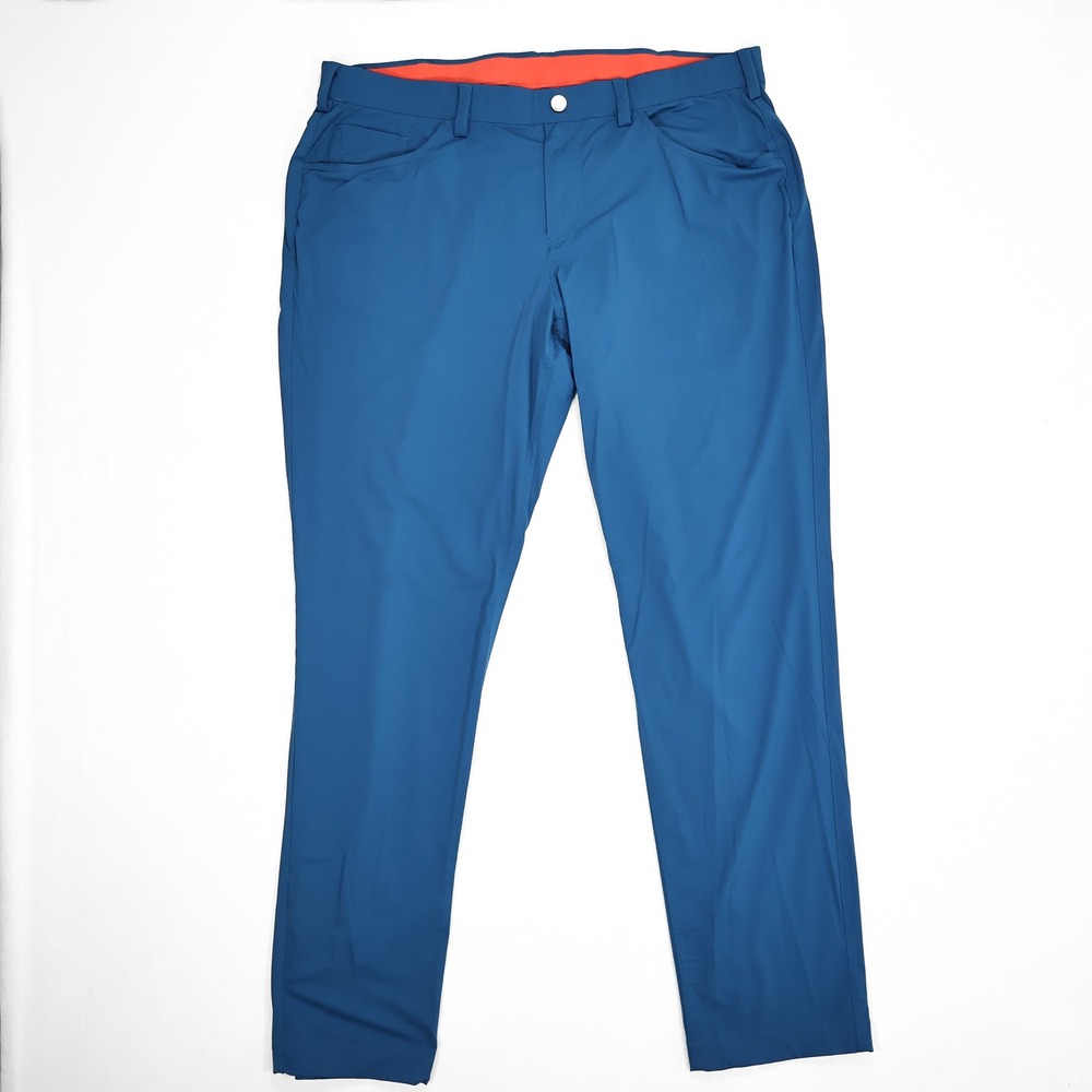 REDVANLY Men's XXL Steel Blue Kent Pull On Performance Stretch Golf Pants - Picture 2 of 8